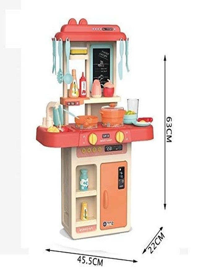 Mahi Enterprise Kitchen Play Set for Kids - 36-Piece Pretend Toy with Sink, Lights, Sounds and Dessert Shelf Accessories - Image 2